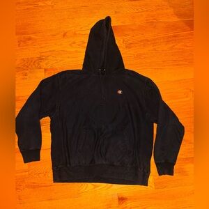 Champion Men's Black Pullover Hoodie with Small Logo